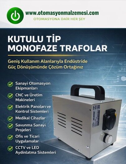 Kutulu Tip Monofaze Trafolar Nerelerde Kullanılır? Endüstride Güç Dönüşümünün Pratik Çözümü