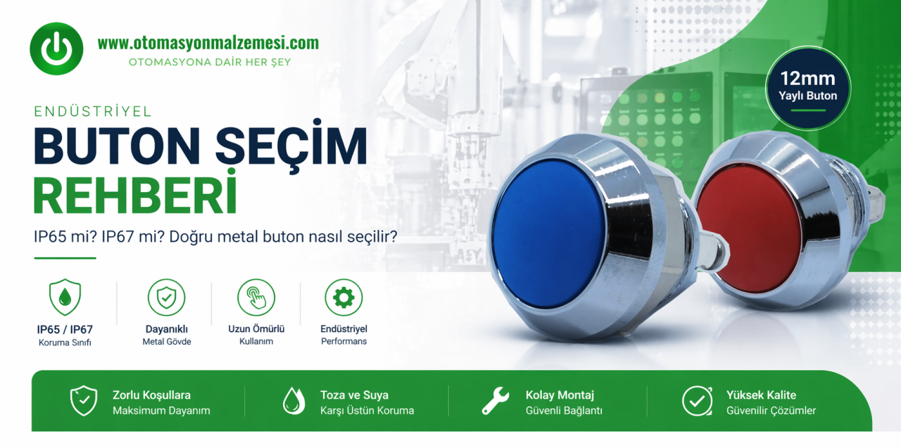 Endüstriyel Buton Seçim Rehberi: IP65 mi IP67 mi? Doğru Metal Buton Nasıl Seçilir?