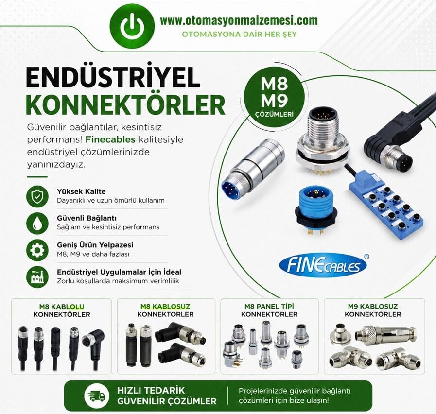 Endüstriyel Konnektör Nedir? M8 ve M9 Konnektör