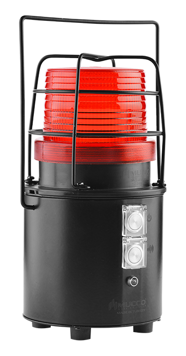 SNT-915-SRB-1 ŞARJLI UNİVERSAL BUZZER TEPE LAMBASI KIRMIZI