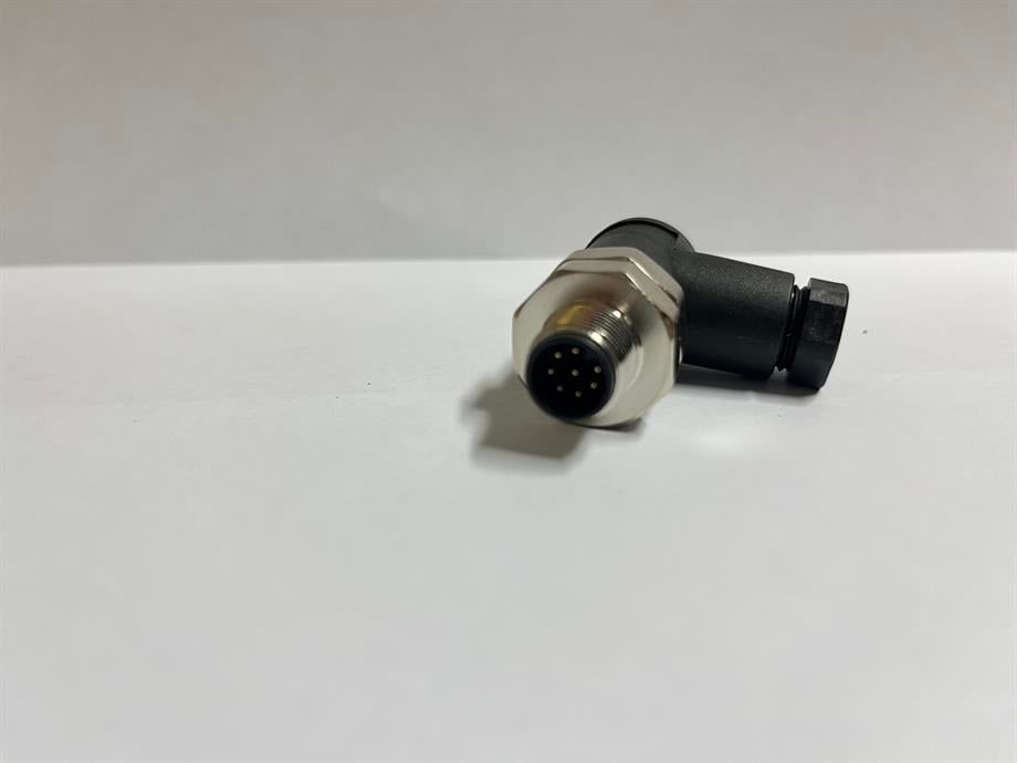 MAOJWEI - M12PGF-8D Metrik 12 90°  8 Pin Erkek Konnektör