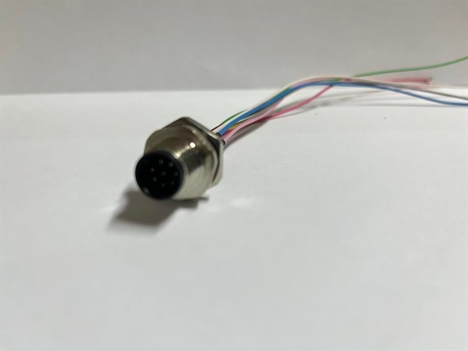 MAOJWEI - M12-8B1 20cm Metrik 12, 8 Pin Panel Erkek Konnektör
