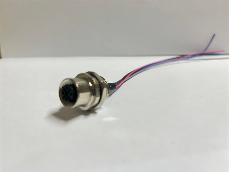 MAOJWEI - M12-5B4 20cm Metrik 12 Panel 5 Pin Dişi 20 cm Konnektör