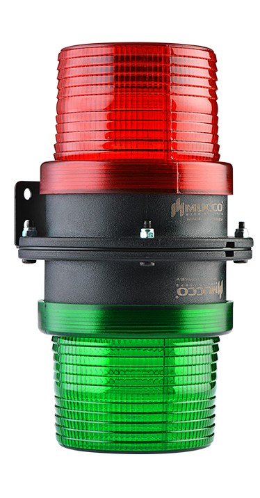 SNT-2X915-B-KFS 12-24V AC/DC 2'Lİ 5 MODLU UNİVERSAL BUZZERLI KAFESLİ TEPE LAMBASI