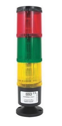 IS70-3T/W-J 24VDC Sabit, Flașör, Çakar, Döner, Buzzer 24VDC 3 KAT Ø70 mm Ișıklı Kolon