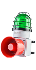 SNT-E12548-D-2 48 VDC 7 SESLİ IŞIKLI DÖKÜM KORNA YEŞİL