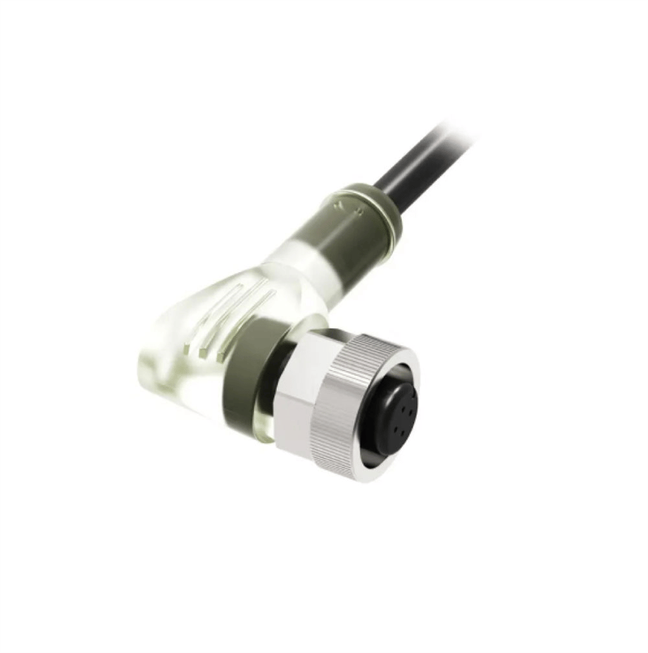 E12T-N4G5-P M12 Bağlantılı 5 mt Kablolu 4 Pinli DC Ledli Konnektörlü Sensör Kablosu