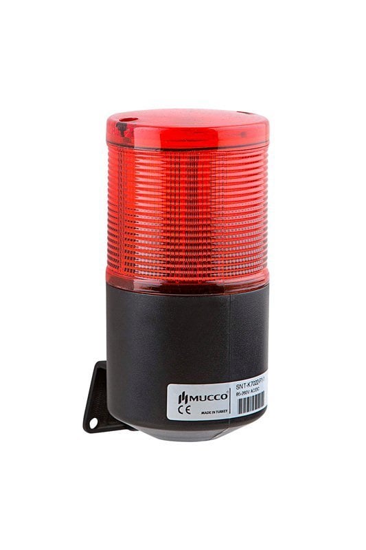 SNT-K7013-F1-1 12-24V AC/DC FLAŞÖR SABİT BUZZER KURU KONTAKLI IŞIKLI KORNA