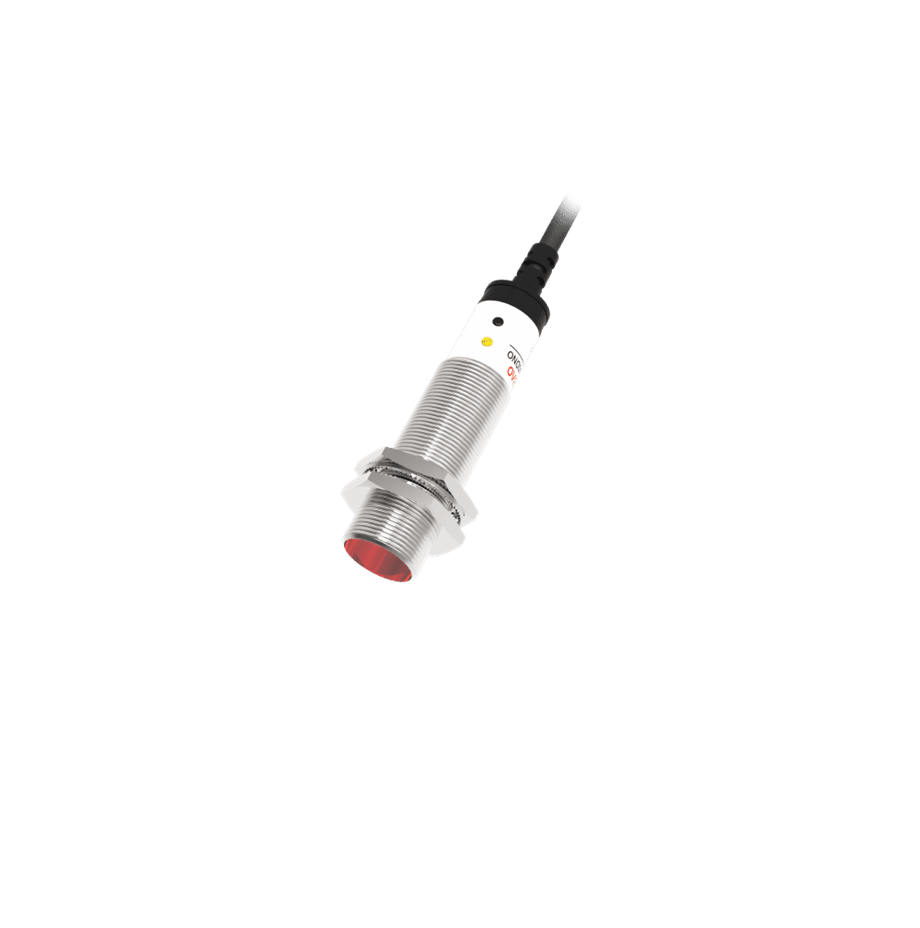 PR18T-TM20DPR M18 Karşılıklı 2m Kablolu 20 mt Alg. PNP NO+NC Çıkış DC Paslanmaz Metal Gövdeli Fotosel