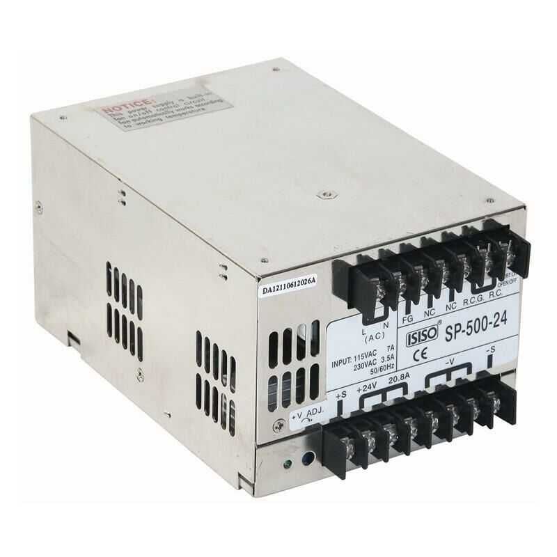 ISP-500-12 - 500W 12VDC 40.0A Ray Montajlı Kapalı Tip Güç Kaynağı