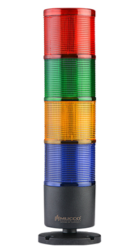 SNT-7013-C4 12-24V AC/DC ÇAKAR 4 KATLI IŞIKLI KOLON