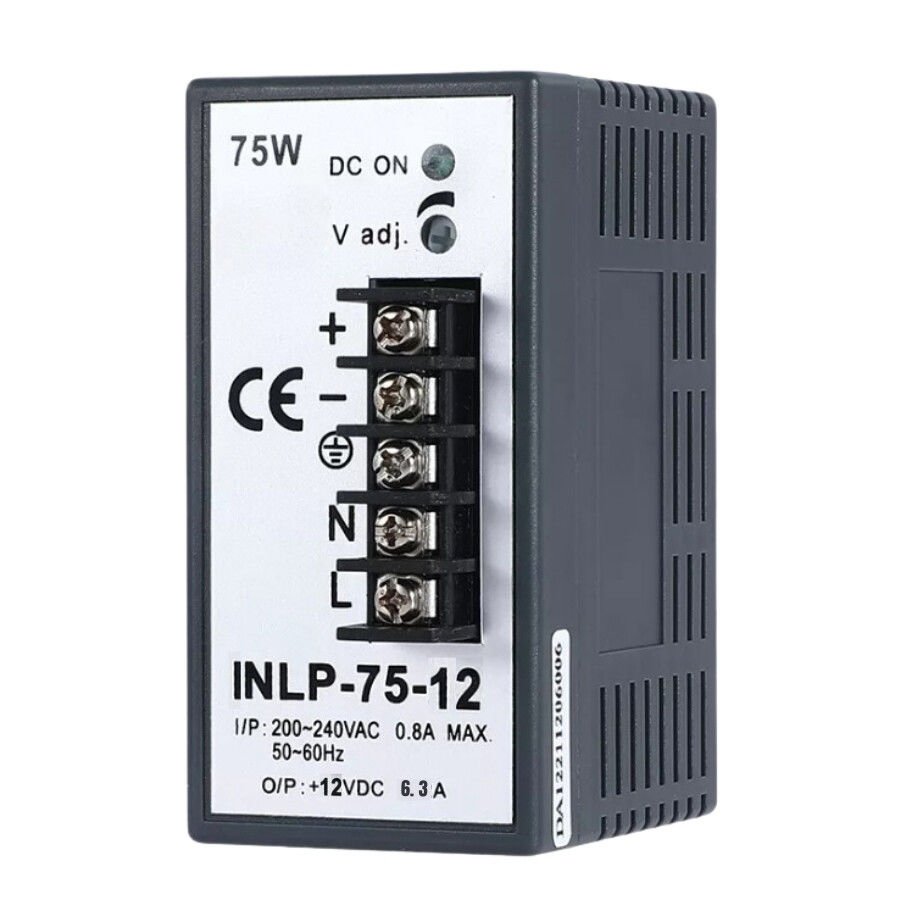 INLP-75-12 - 75W 12VDC 6.3A Raya Montajlı Güç Kaynağı