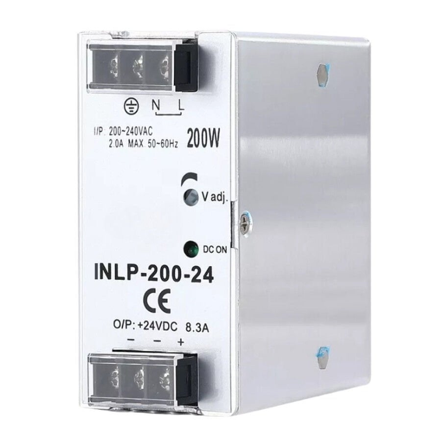 INLP-200-24 - 200W 24VDC 8.3A Raya Montajlı Güç Kaynağı
