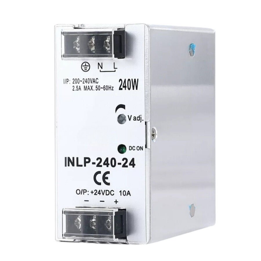 INLP-240-24 - 240W 24VDC 10A Raya Montajlı Güç Kaynağı