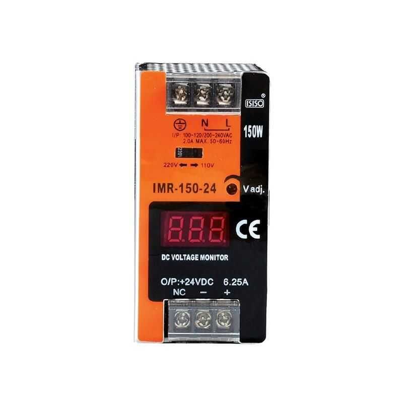 IMR-150-24 - 150W 24VDC 6.25A Mini Göstergeli Raya Montajlı Güç Kaynağı