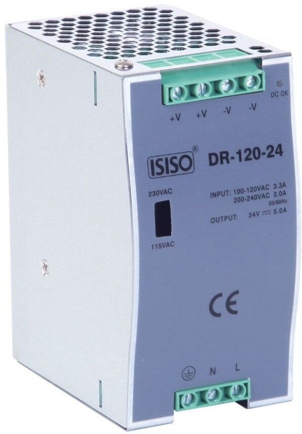 Isıso INDR-120-24 120W Raya Montajlı Güç Kaynağı