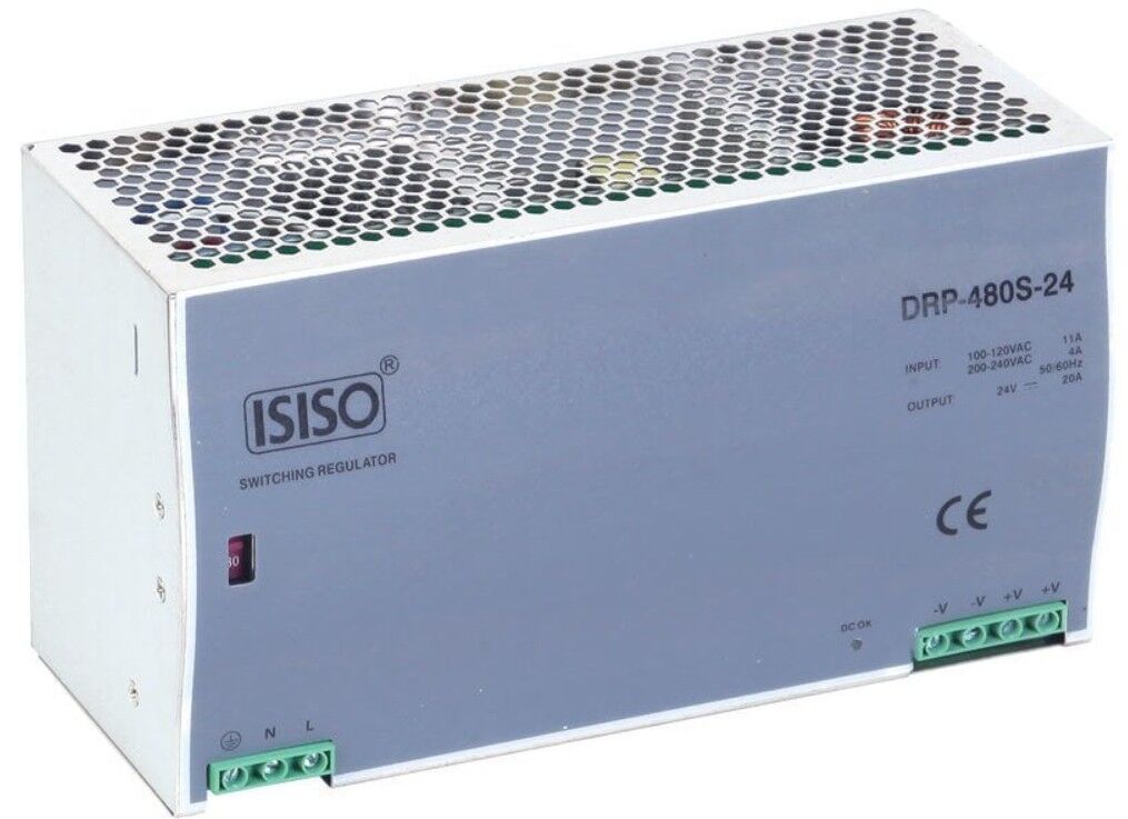 Isıso INDR-480-24 480W Raya Montajlı Güç Kaynağı