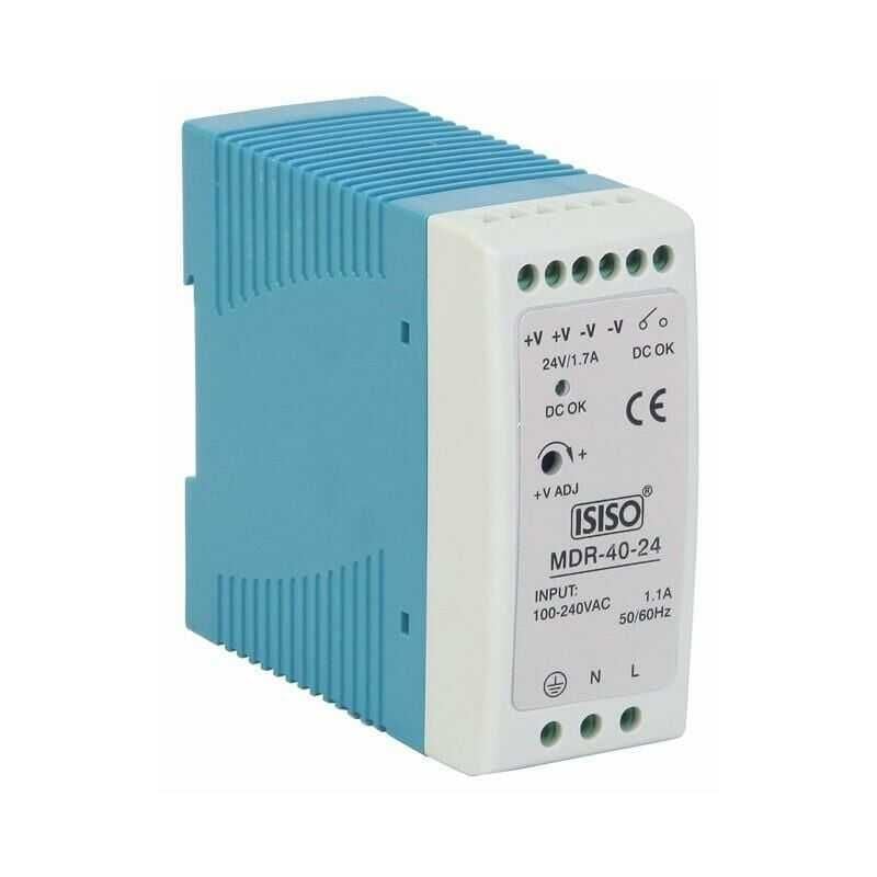 IMDR-40-24 - 40W 24VDC 1.7A Raya Montajlı  Switching  Güç Kaynağı