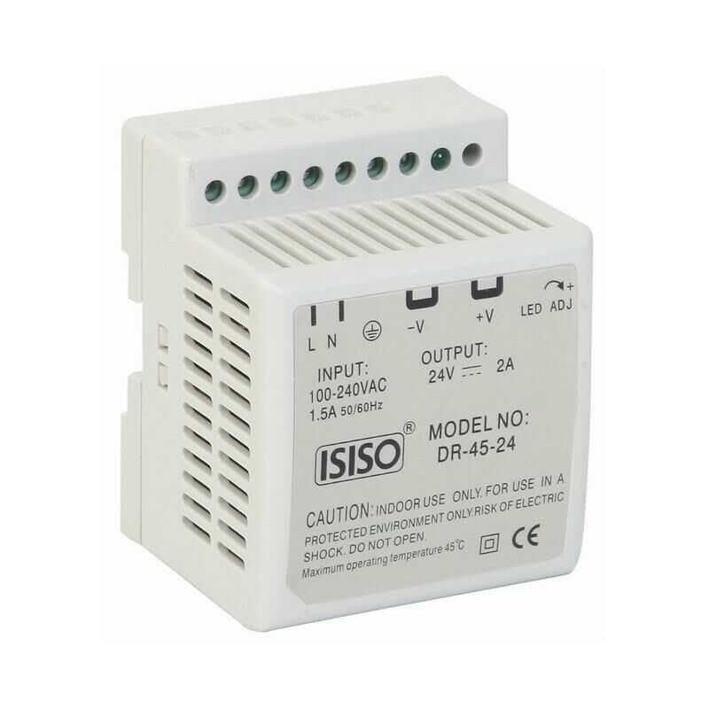 IDR-45-12 - 45W 12VDC 3.5A Raya Montajlı Güç Kaynağı
