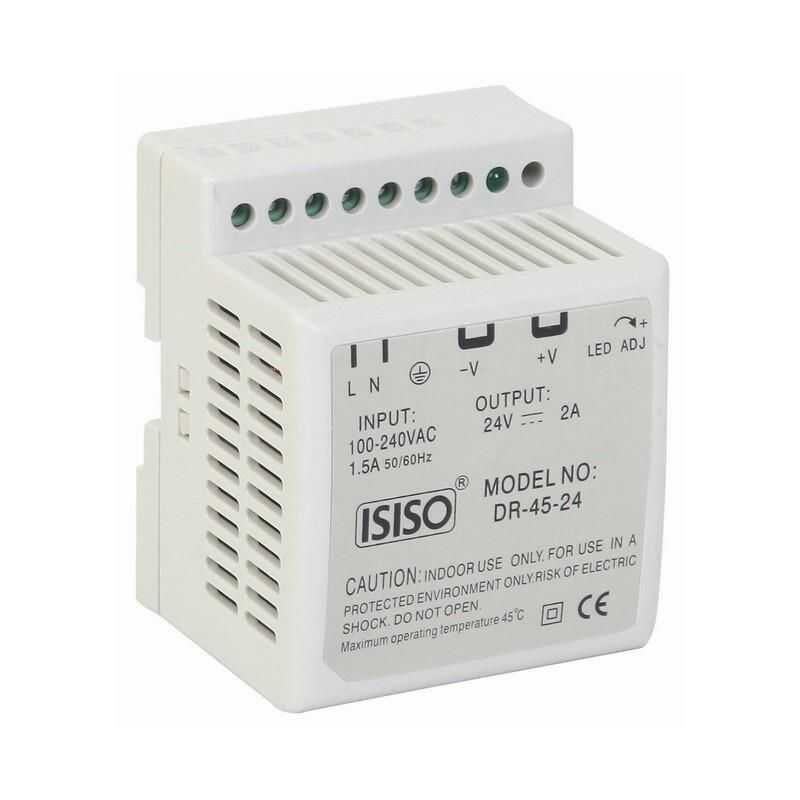 IDR-45-24 - 45W 24VDC 2A Raya Montajlı Güç Kaynağı