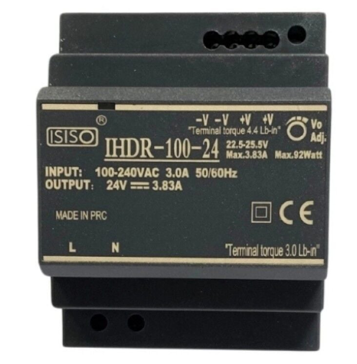 IHDR-100-24 100 W-24 VDC 4.5 A Raya Montajlı Switching Güç Kaynağı