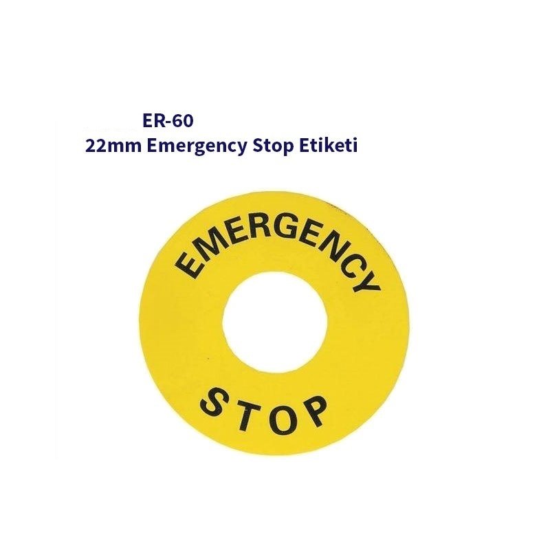 60 mm BUTTO EMERGENCY STOP ETİKETİ