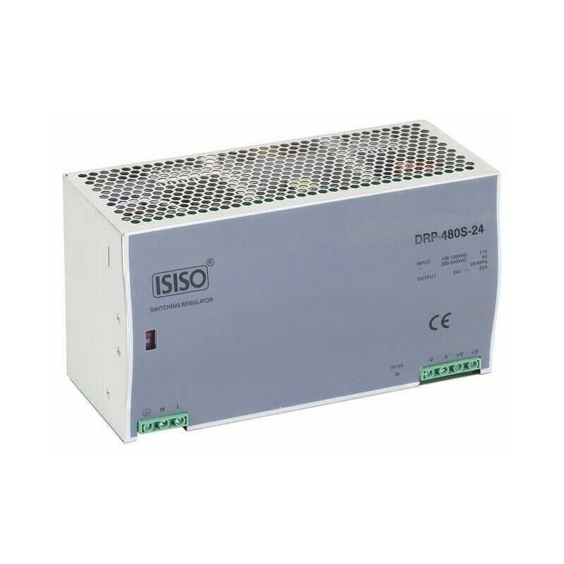 IDRP-480-24 - 480W 24VDC 20A Raya Montajlı Güç Kaynağı