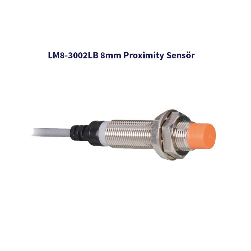 LM8-3002LB 8 mm DÜZ KAFA 2 mm ENDÜKTİF PROXİMİTY SENSÖR (YAKLAŞMA SENSÖRÜ)