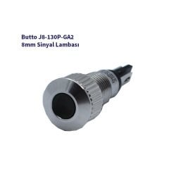 J8-130P-GA2 8 mm LED IŞIKLI YASSI KAFALI SİNYAL LAMBASI YEŞİL