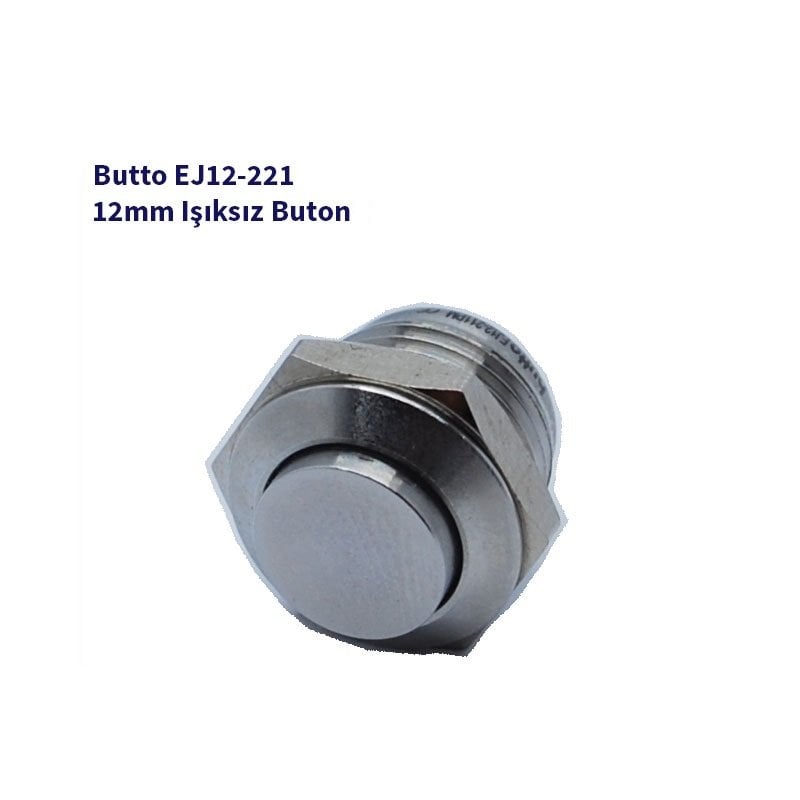 EJ12-221A 12 mm IŞIKSIZ ÇIKIK KAFA YAYLI BUTON