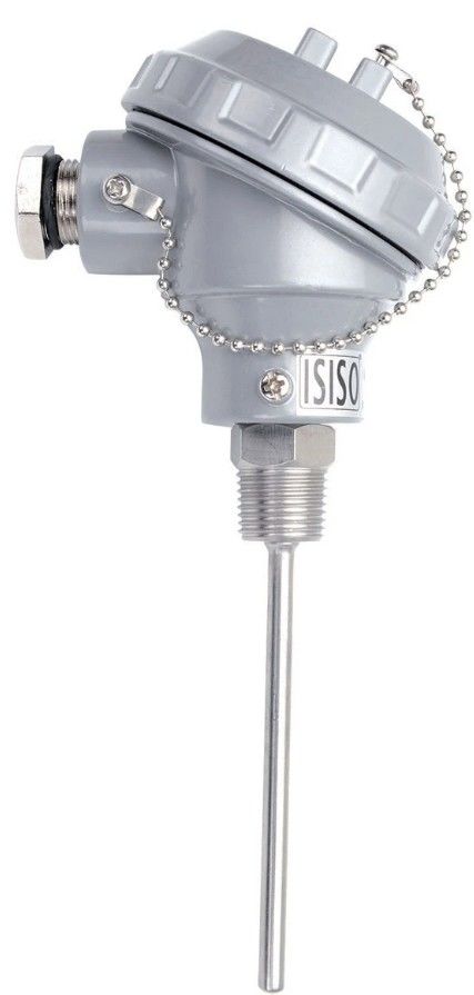 TRPT-231-8-450-1/2  PT-100 1/2 RAKORLU 8X450mm Kafalı Tip Termokupl