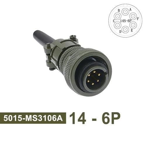 3106-14-6P 3106 Serisi 6 Pinli 6 Amper Askeri Tip Konnektör -Erkek