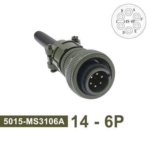 3106-14-6P 3106 Serisi 6 Pinli 6 Amper Askeri Tip Konnektör -Erkek