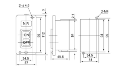 CBSY-330 3X30 A 3,7 KW METAL ANKASTRE TRİFAZE ŞALTER