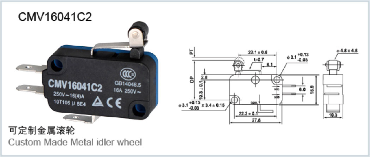 CMV104D MAKARALI PALETLİ MİCRO SWİTCH