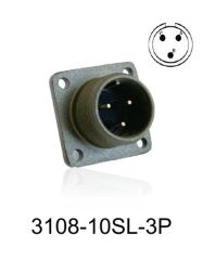 3108-10SL-3P 3108 Serisi 3 Pinli 4 Amper Askeri Tip Konnektör -Erkek