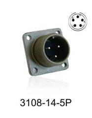 3108-14S-5P 3108 Serisi 5 Pinli 6 Amper Askeri Tip Konnektör -Erkek