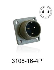 3108-16S-4P 3108 Serisi 2 Pinli 8 Amper Askeri Tip Konnektör -Erkek