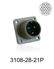 3108-28-21P 3108 Serisi 37 Pinli 16 Amper Askeri Tip Konnektör -Erkek