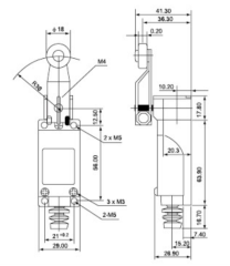 TZ-8104 AÇISAL KOL PLASTİK MAKARALI LİMİT SWİTCH SİVİÇ