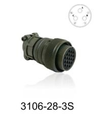 3106-28-3S 3106 Serisi 3 Pinli 16 Amper Askeri Tip Konnektör -Dişi