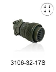 3102-10SL-4S 3102 Serisi 2 Pinli 4 Amper Askeri Tip Konnektör -Dişi