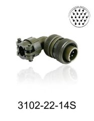 3102-22-14S 3102 Serisi 19 Pinli 12 Amper Askeri Tip Konnektör -Dişi