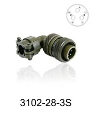 3102-28-3S 3102 Serisi 3 Pinli 16 Amper Askeri Tip Konnektör -Dişi