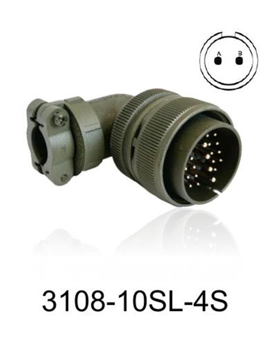 3108-10SL-4S 3108 Serisi 2 Pinli 4 Amper Askeri Tip Konnektör -Dişi