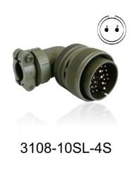 3108-10SL-4S 3108 Serisi 2 Pinli 4 Amper Askeri Tip Konnektör -Dişi