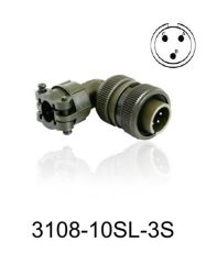3108-10SL-3S 3108 Serisi 3 Pinli 4 Amper Askeri Tip Konnektör -Dişi