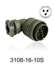 3108-16S-10S 3108 Serisi 3 Pinli 8 Amper Askeri Tip Konnektör -Dişi