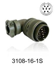 3108-16S-1S 3108 Serisi 7 Pinli 8 Amper Askeri Tip Konnektör -Dişi