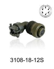 3108-18-12S 3108 Serisi 6 Pinli 10 Amper Askeri Tip Konnektör -Dişi